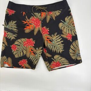 DAKINE Mens Board Shorts Tropical Floral Print Aloha Drawstring‎ Pockets Size 34